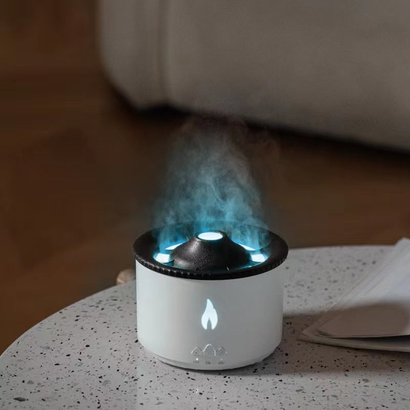 Blue flame bead ultrasonic essential oil humidifier close-up front view