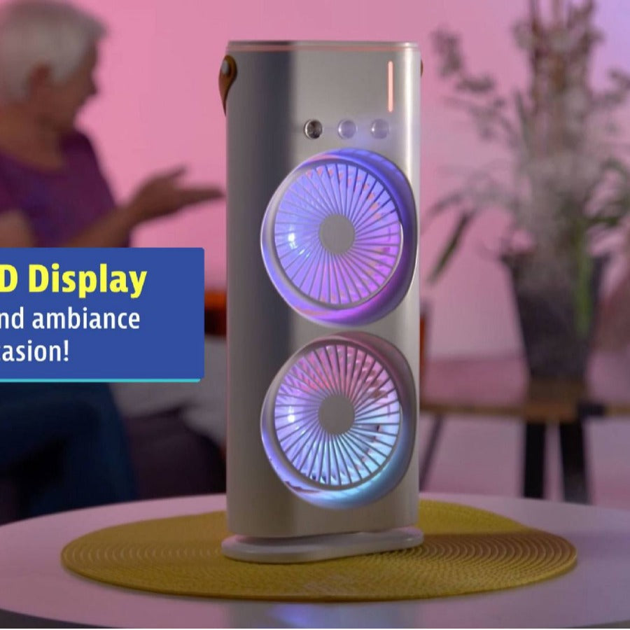 LED double-ended spray fan front and side view