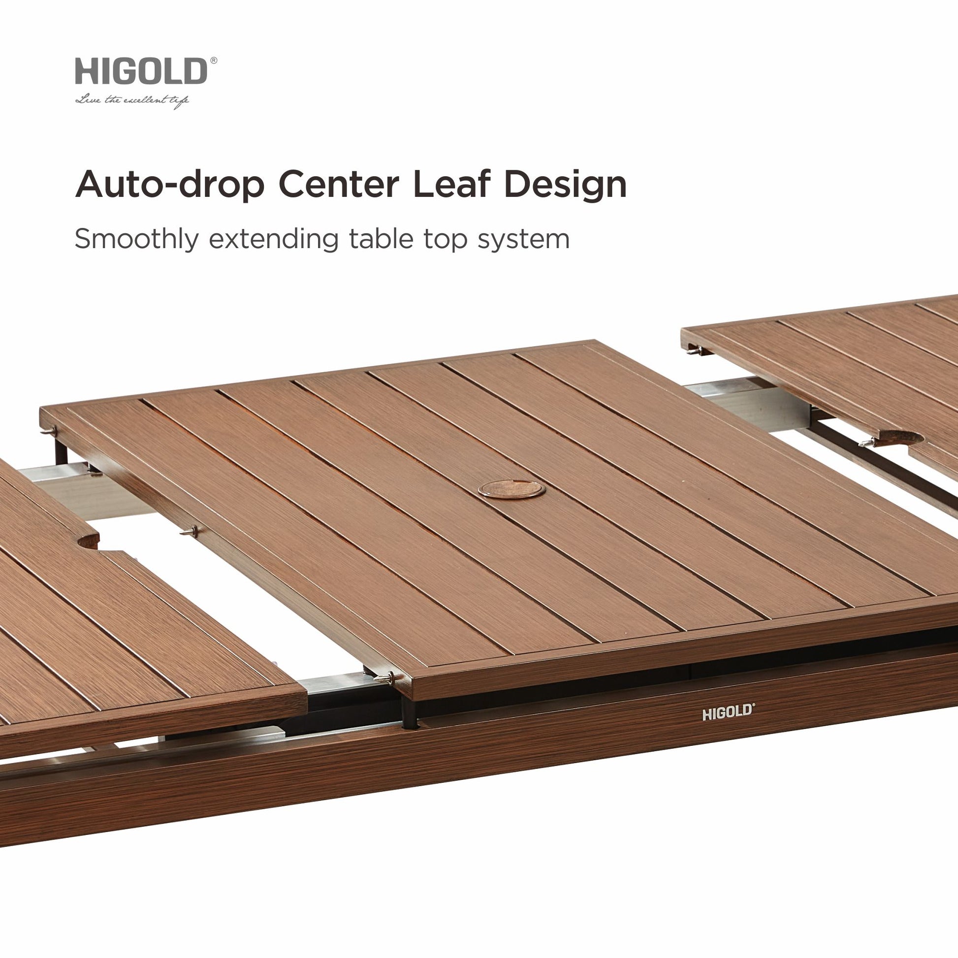 HIGOLD CARLO table drop leaf design feature