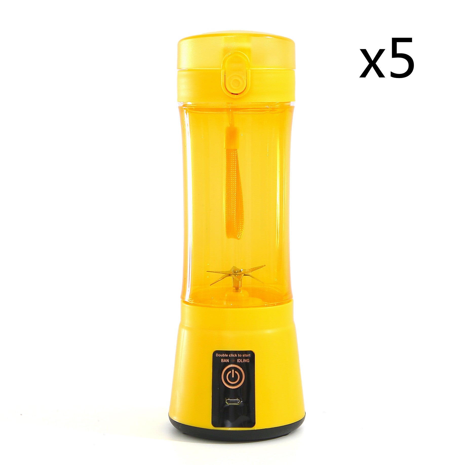 Yellow portable juicer blender bundle package offer