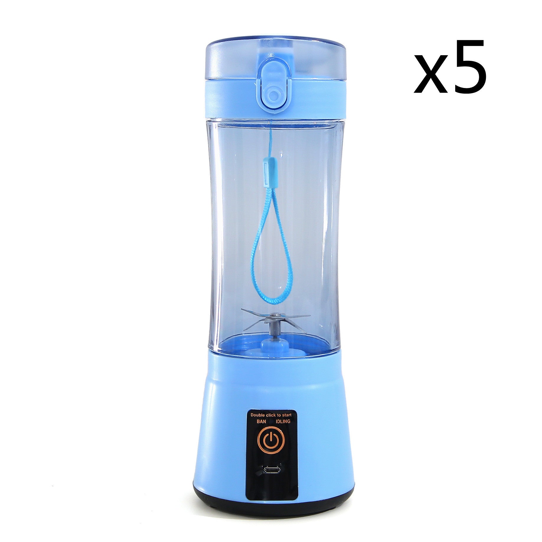 Blue portable juicer blender bundle package deal