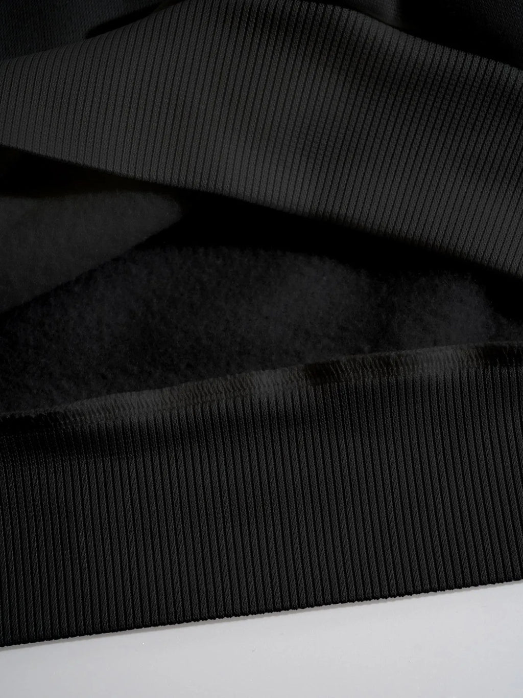 Close-up of graphic sweatshirt inside material texture
