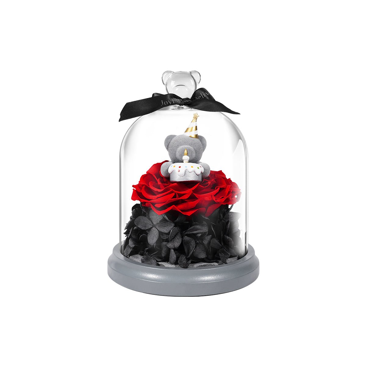 Best birthday surprise teddy bear gift front view in presentation case
