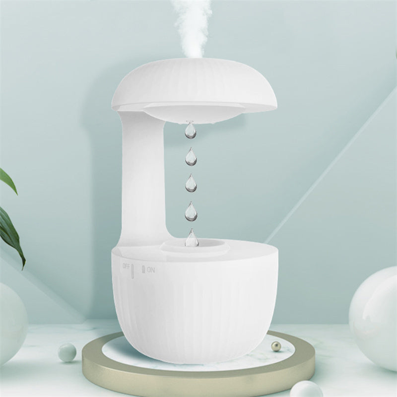 Close-up white humidifier mist output detailed shot
